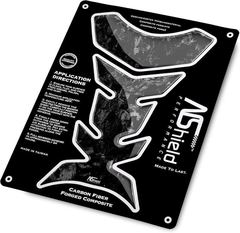 NShield Motorcycle Tank Pad Gas Tank Protector, 3D Motorcycle Tank Sticker Protector Decal Gas Oil Fuel Tank Pad Protector for Suzuki Kawasaki Honda Yamaha Ducati BMW - Forged Composite Carbon Fiber - Image 1